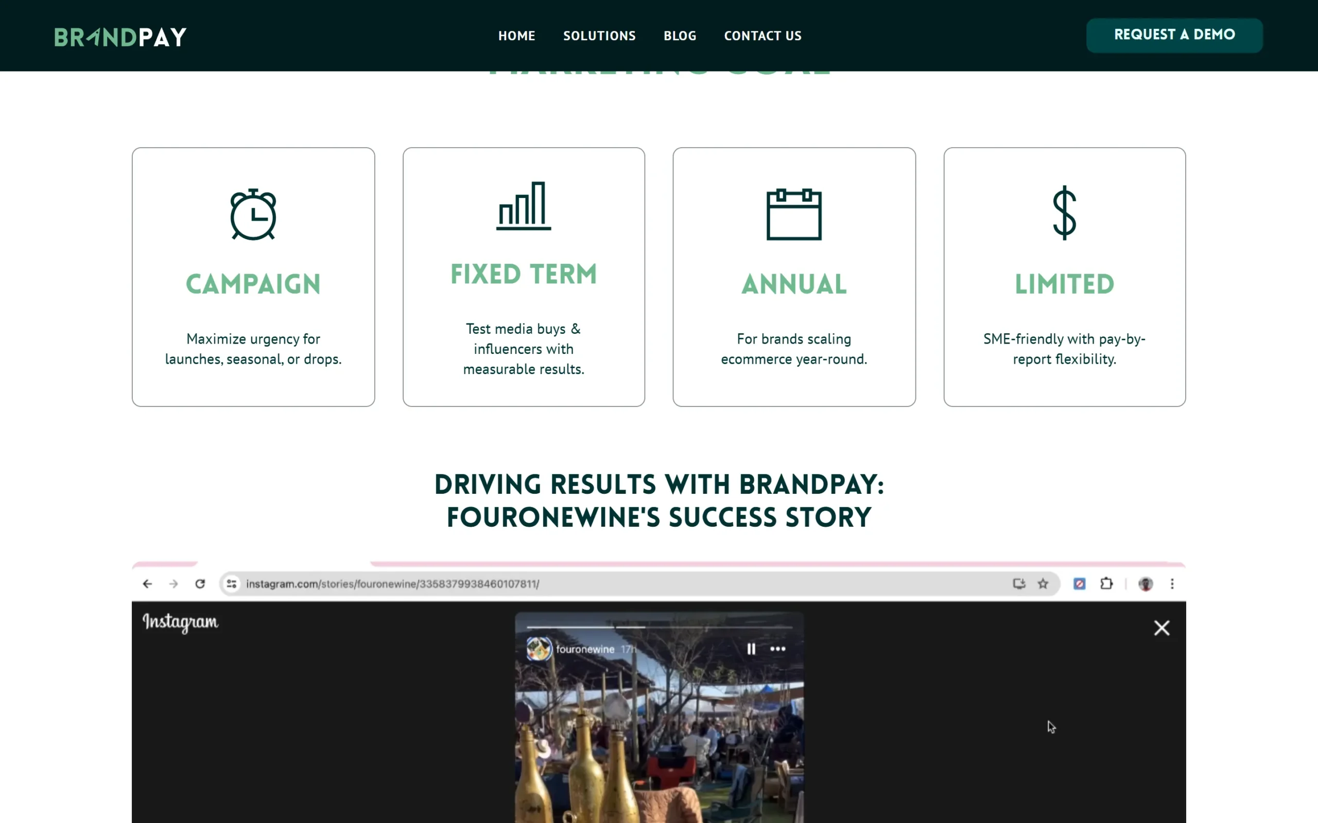 BrandPay website on desktop