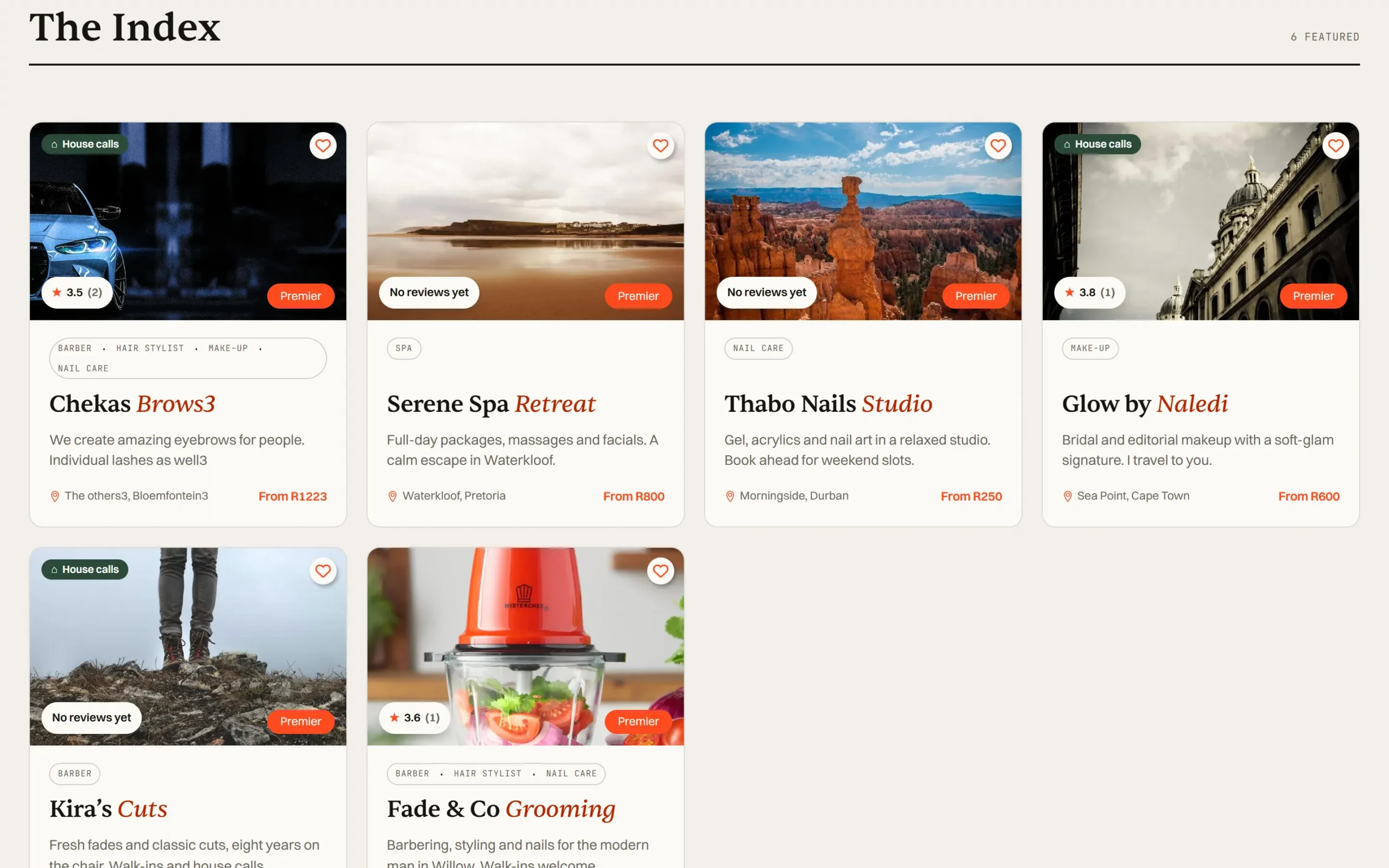 Essentialist website on desktop