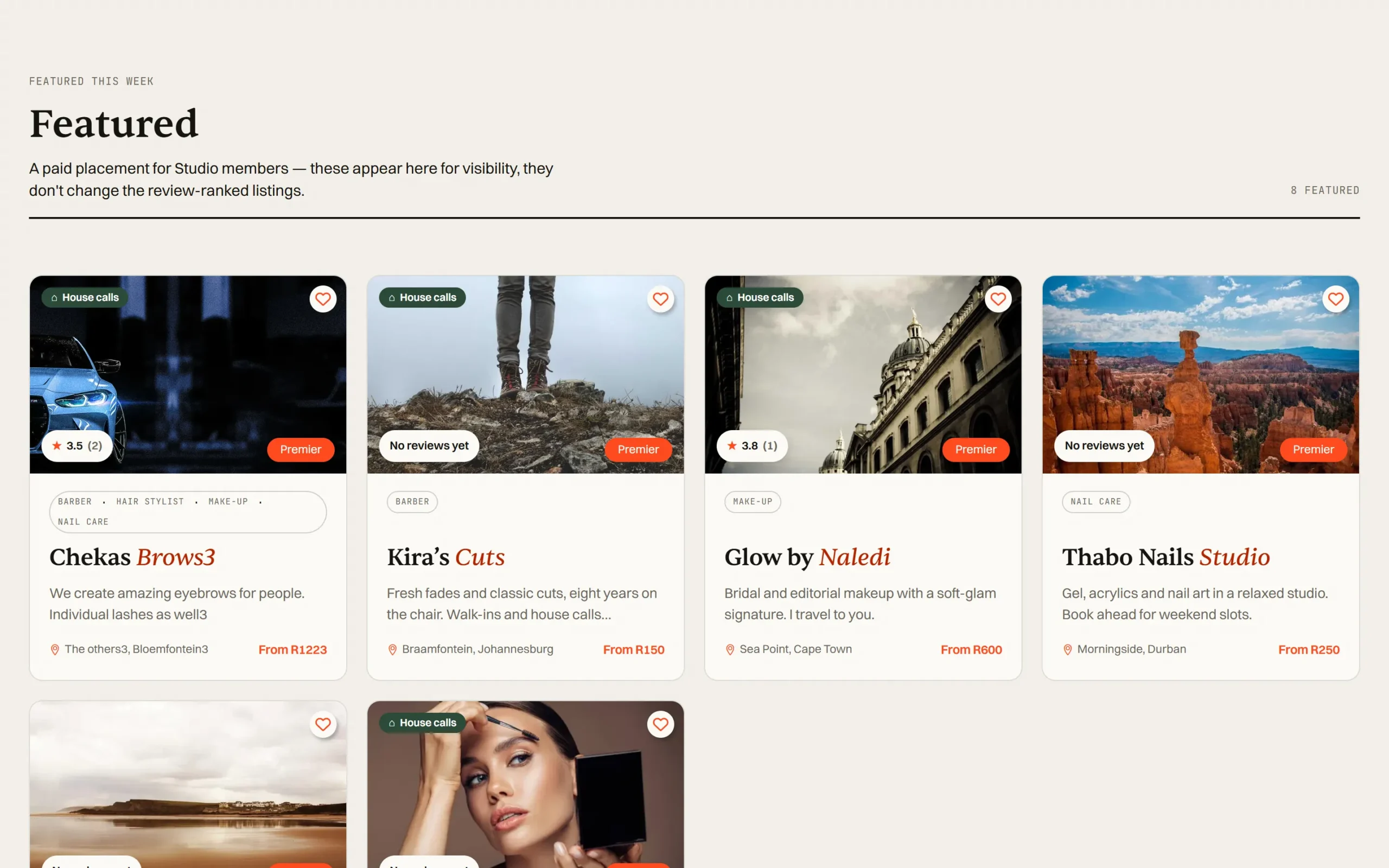 Essentialist website on desktop