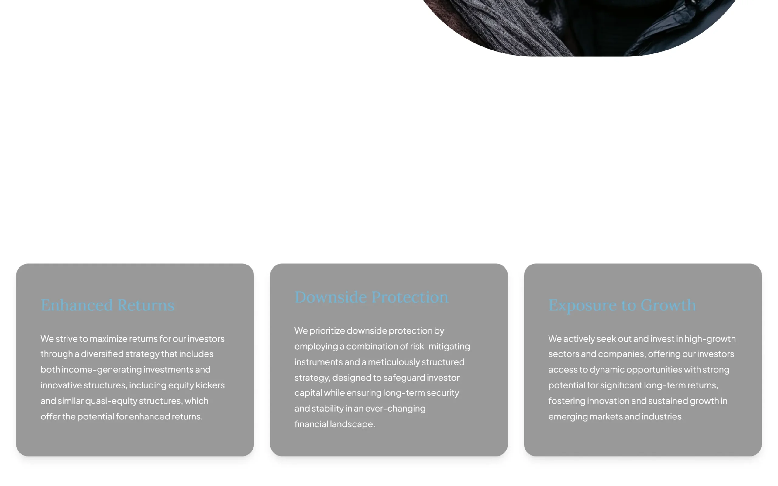 Maia Capital website on desktop
